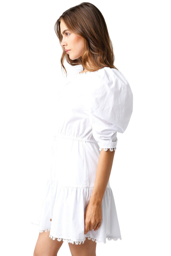 White puff sleeve Zara dress