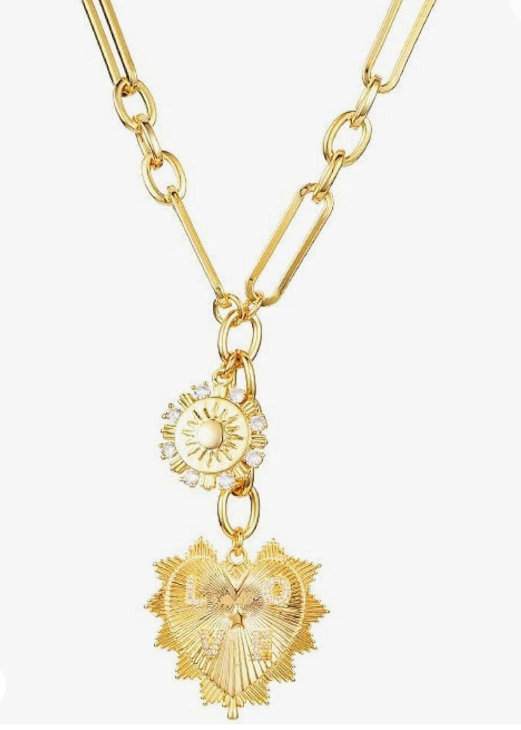 Gold heart locket necklace Mulberry & King