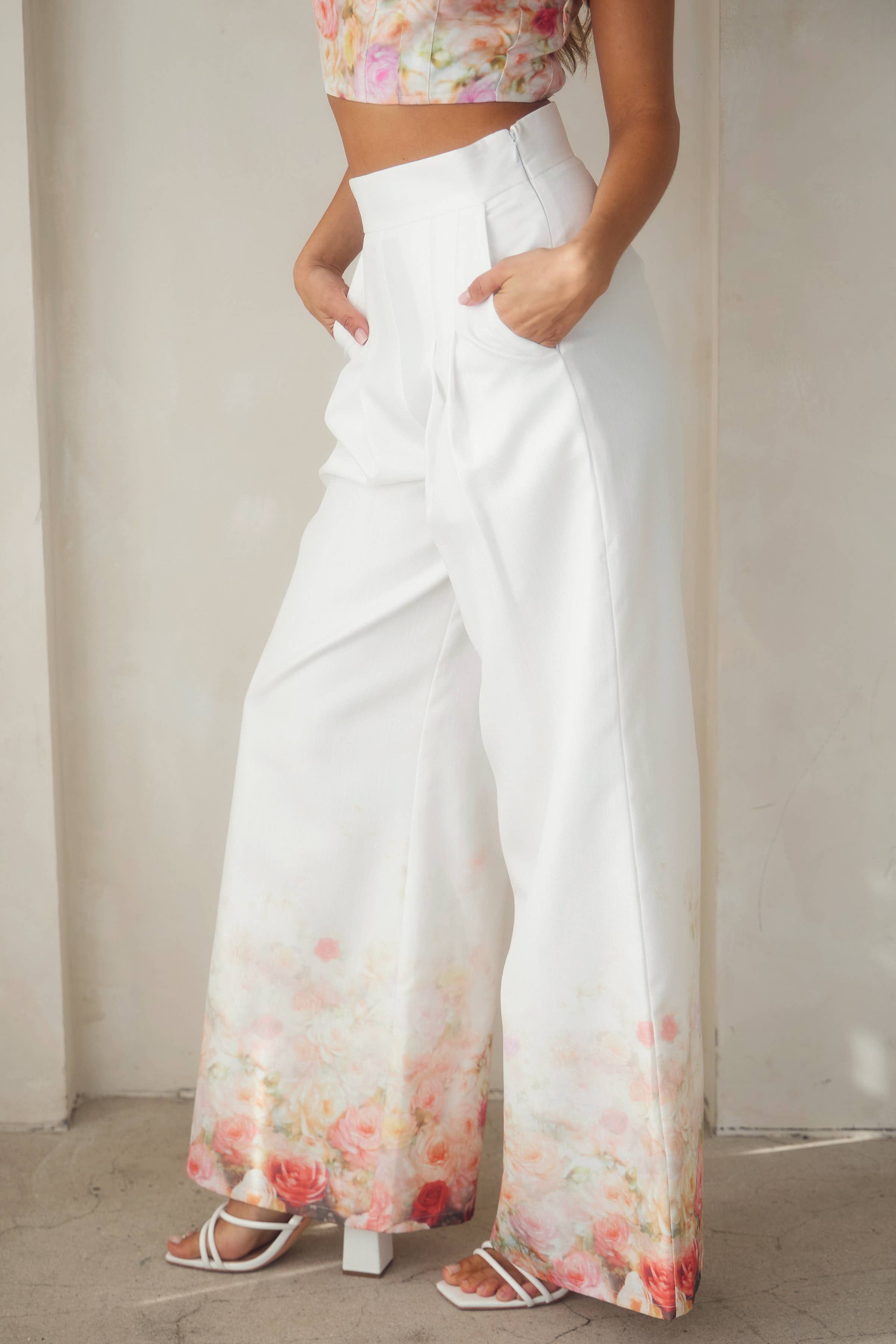 パンツ louren flower jacquard half pants Floerns Men's Drawstring Waist Floral Jacquard Straight Leg