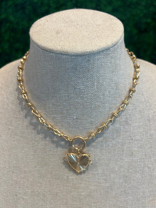 Gold love and luck necklace