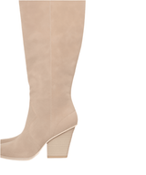 Taupe pointed boots