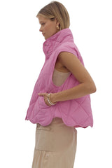 Bubblegum pink scalloped vest