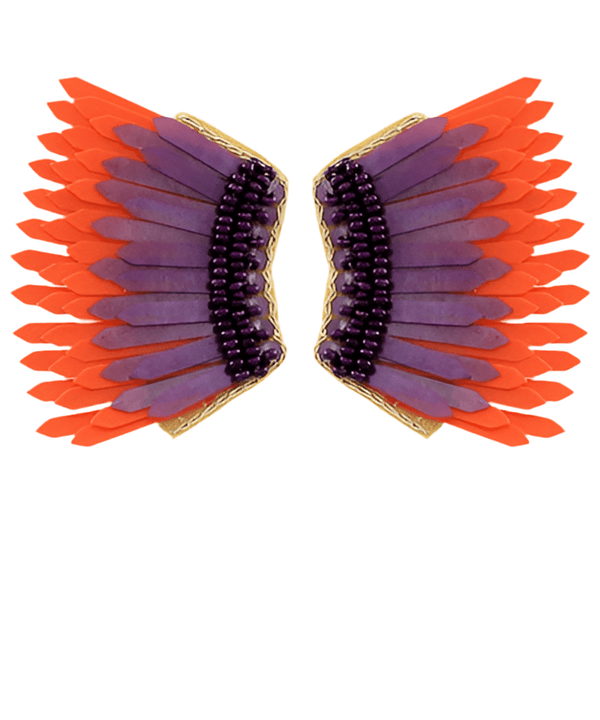 Purple and orange mini Angel wings