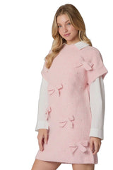 Light pink pearl sweater dress