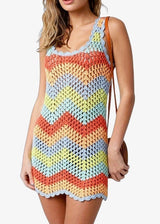 Colorful hand crochet dress