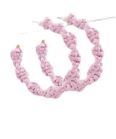 Lavender knot wrap hoop earring