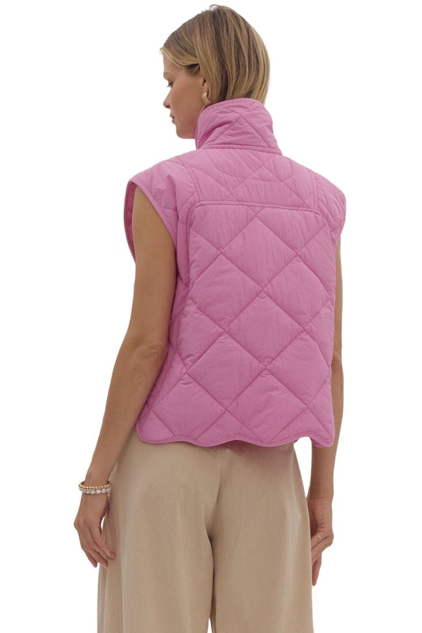 Bubblegum pink scalloped vest