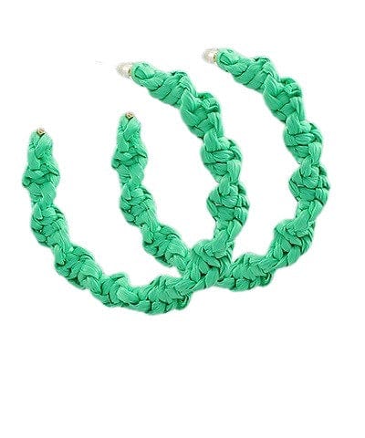 Mint green knotted wrap earring