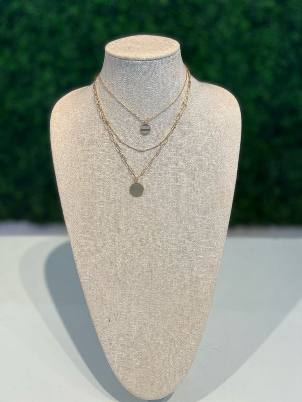 Triple layer everything necklace