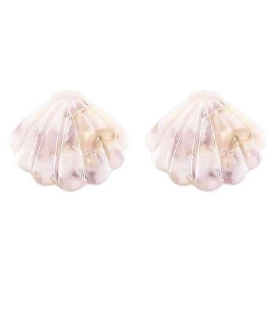 Pink mother of pearl shell earring