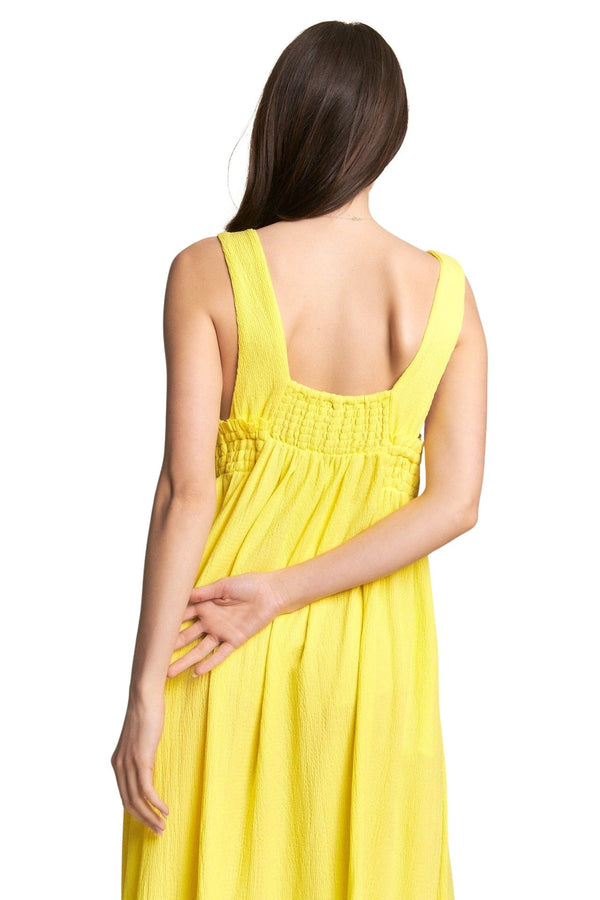 Lemon square neck maxi dress