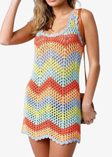 Colorful hand crochet dress
