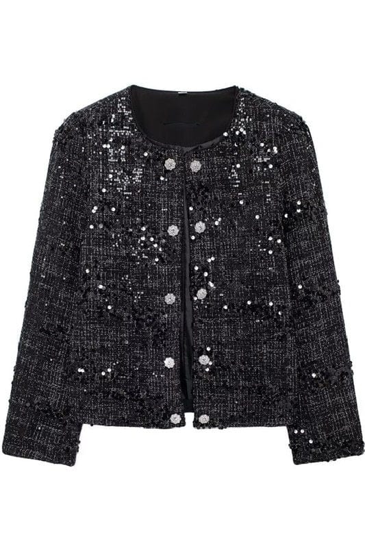 Black tweed sparkle jacket