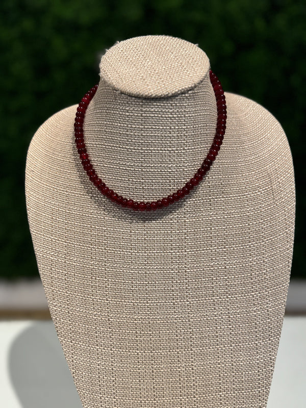 Burgundy Rondell necklace