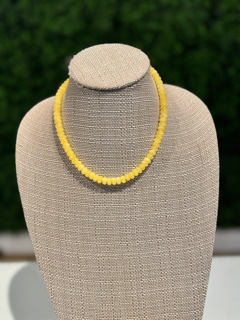 Bright yellow Rondell necklace