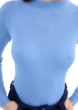Light blue Perkins collar sweater