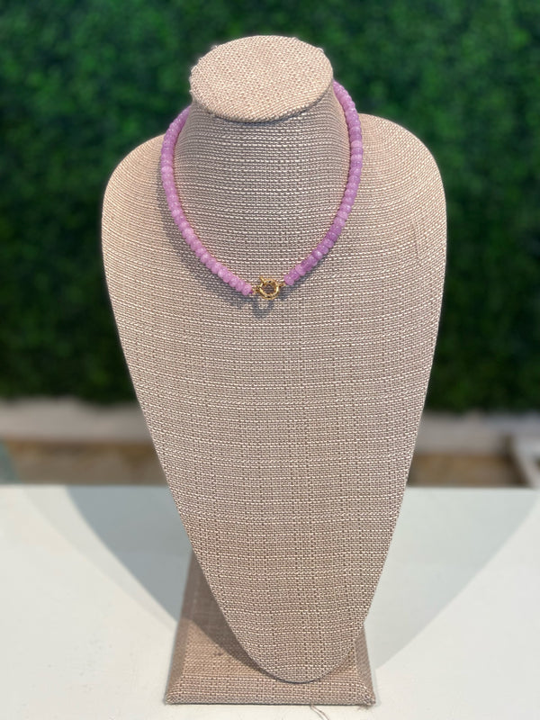 Lilac beaded necklace