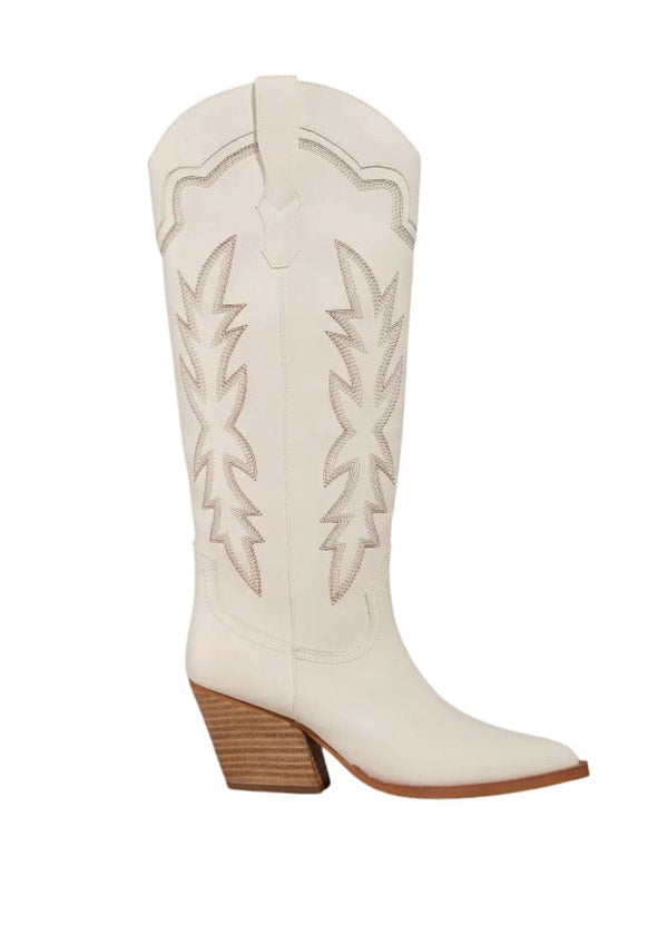 Indigo white western boot