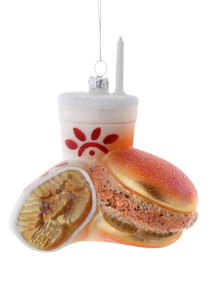 Fast food chicken sandwich ornament