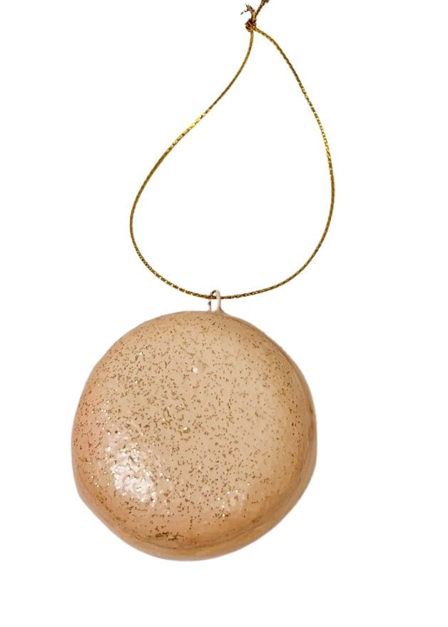 Blush sparkle macaroon ornament