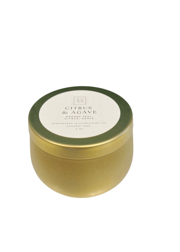 Citrus and agave travel tin candle - 4oz