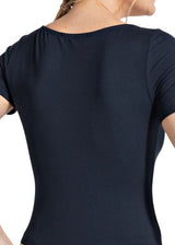 Navy short sleeve bodysuit