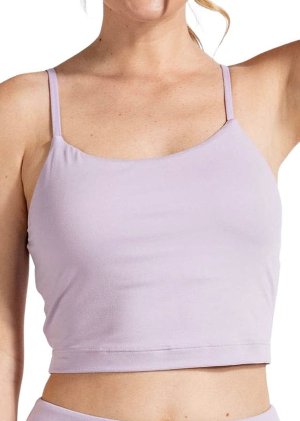 Lavender cropped camisole top