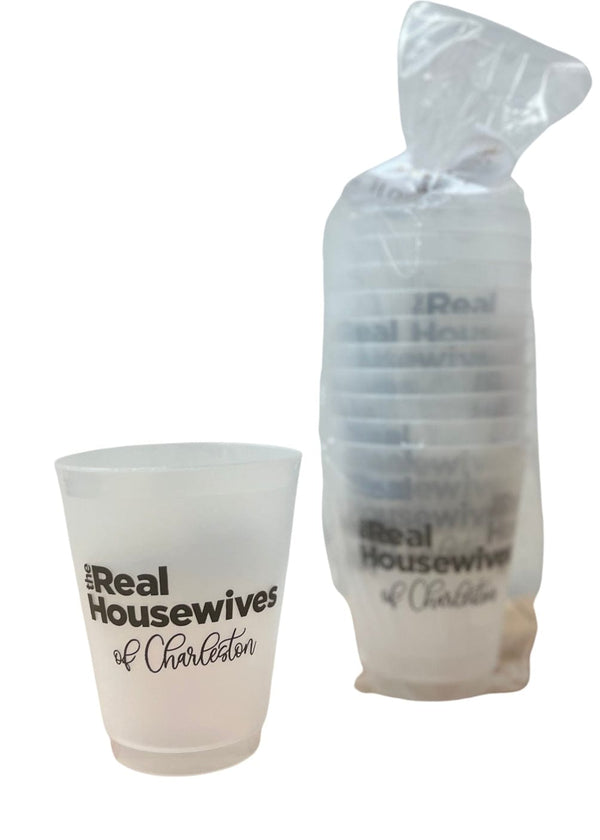 Real housewives of Charleston frosted cups - set of 10